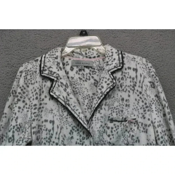 Ann Klein 2 Women's Two-Piece Mink Fleece Pajama Set-Size Medium - Picture 3 of 15